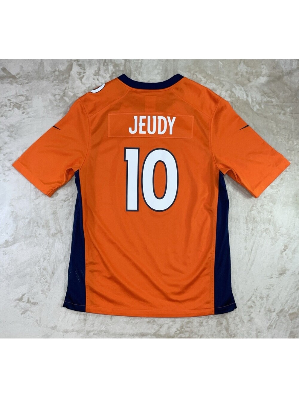 Nike On Field NFL Denver Broncos JERRY JEUDY #10 Football Jersey Orange Mens L